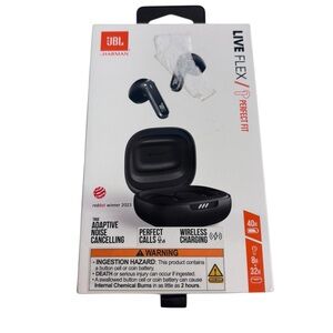 JBL Live Flex Perfect Fit Black Wireless Earbuds